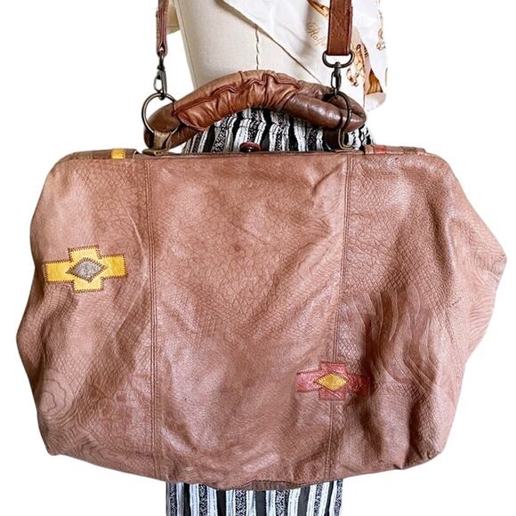 Vintage Leather Crossbody Briefcase - Picture 4 of 7